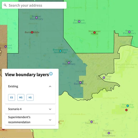 School redistricting web apps